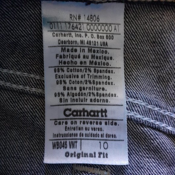 Carhartt Original Fit Denim Skirt in Vintage Night Blue Size 10 - Picture 3 of 10